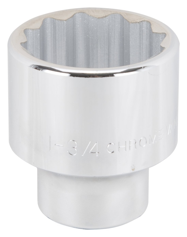 MT-SS6056 Drive Socket, 1-3/4 in Socket, 3/4 in Drive, 12-Point, Chrome Vanadium Steel, Chrome